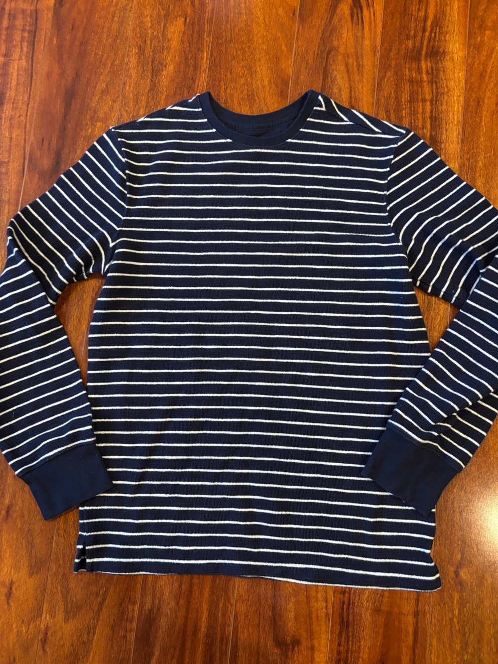 Goodfellow & Co Navy and White Striped Crewneck Sweater